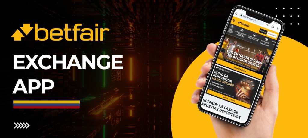 Betfair app download screen showing live exchange markets